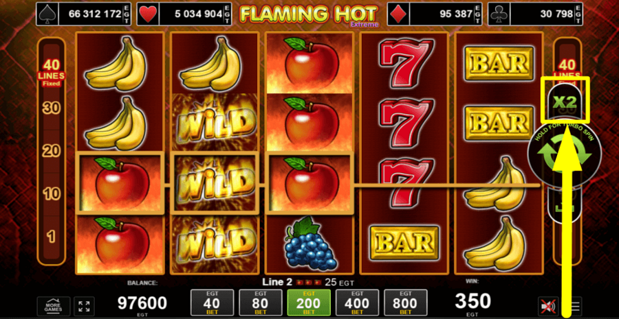 Flaming Hot Extreme Gamble Feature