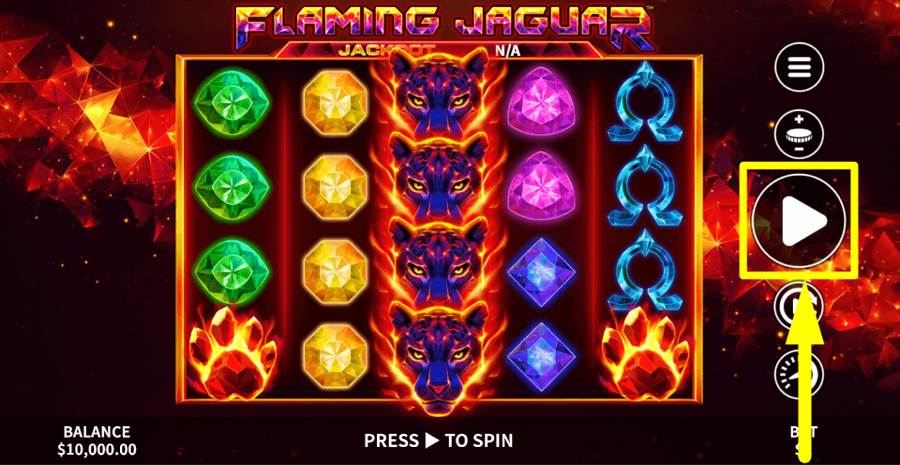 Flaming Jaguar Play Button