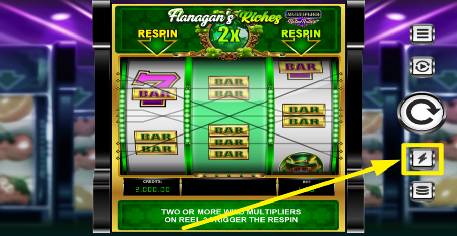 Flanagans Riches Multiplier Retro Roller Turbo