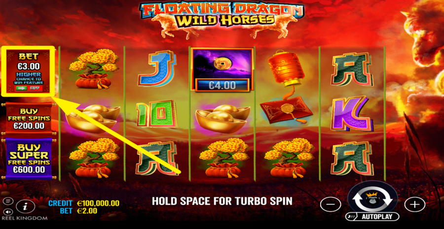 Floating Dragon Wild Horses Ante Bet