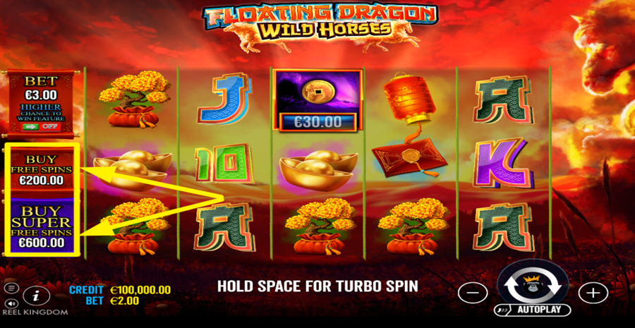 Floating Dragon Wild Horses Buy Bonus