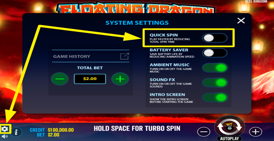 Floating Dragon Year Of The Snake Quick Spin