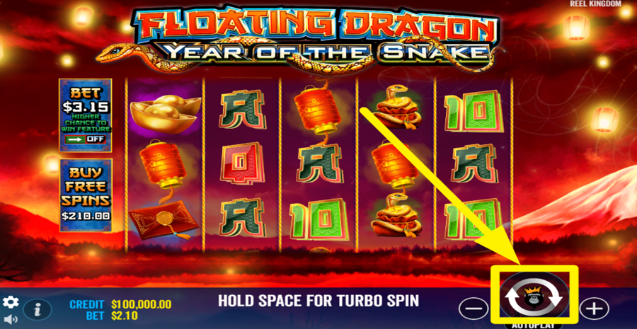 Floating Dragon Year Of The Snake Spin Button