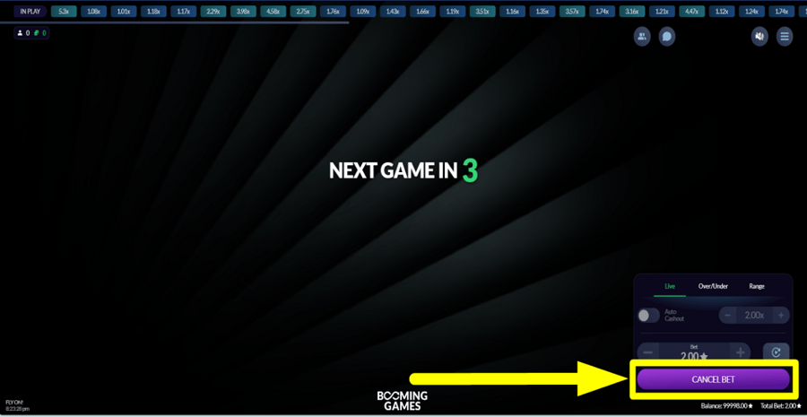 Fly On Cancel Button