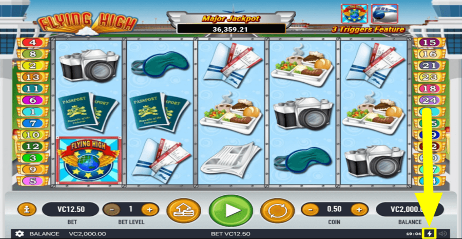 Flying High Quick Spin Feature