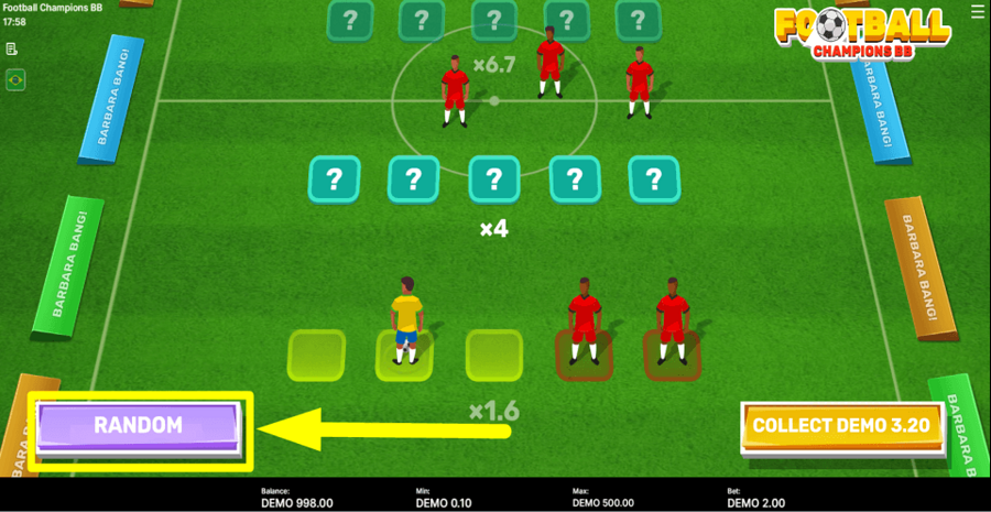 Football Champions Bb Random Button