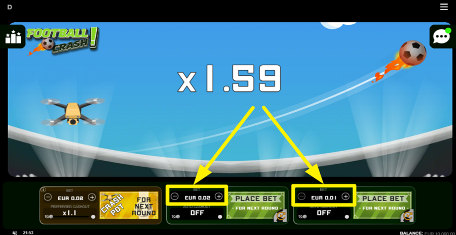 Football Crash Adjust Bet