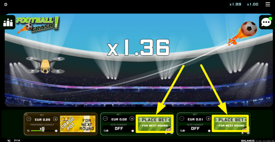 Football Crash Place Bet