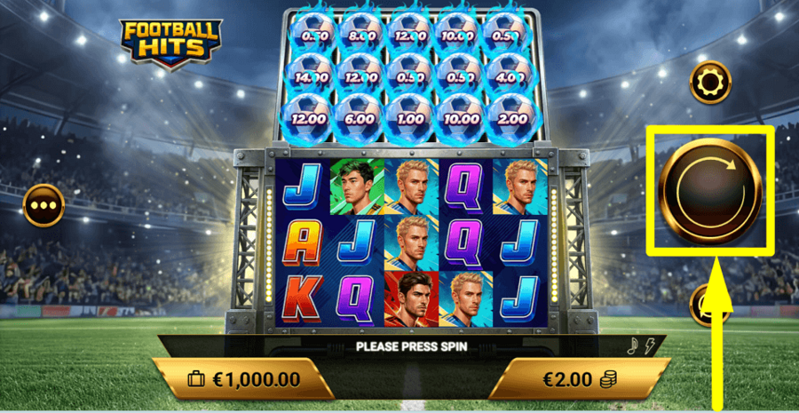 Football Hits Spin Button