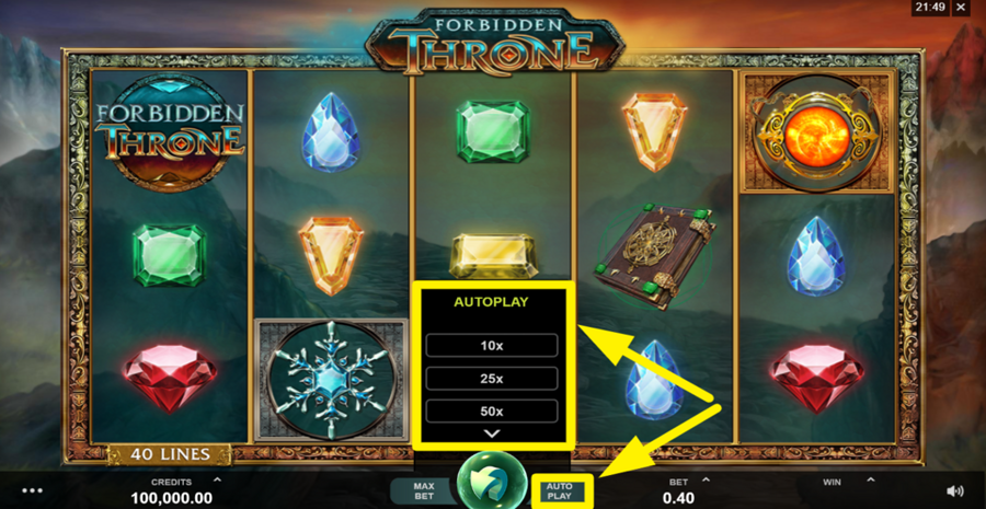 Forbidden Throne Autoplay Feature