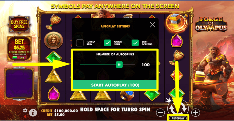 Forge Of Olympus Autoplay Feature