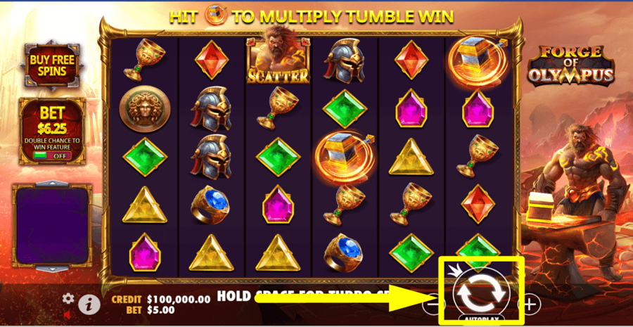 Forge Of Olympus Spin Button