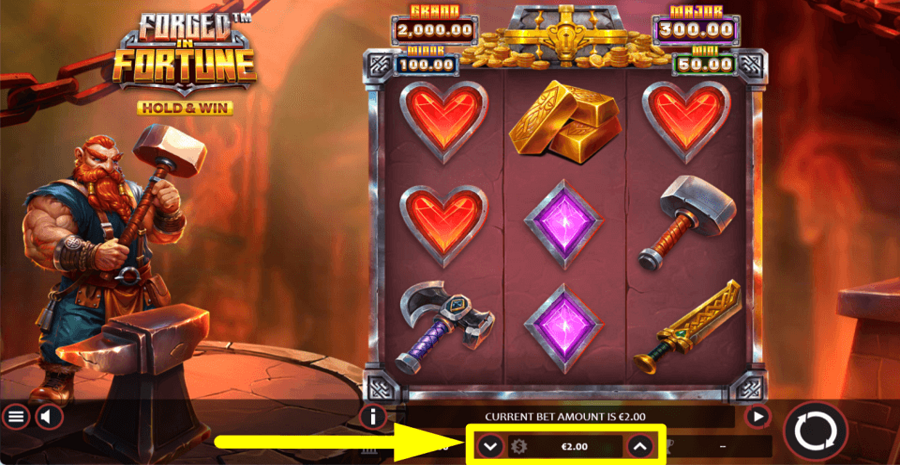 Forged In Fortune Hold And Win Bet Value