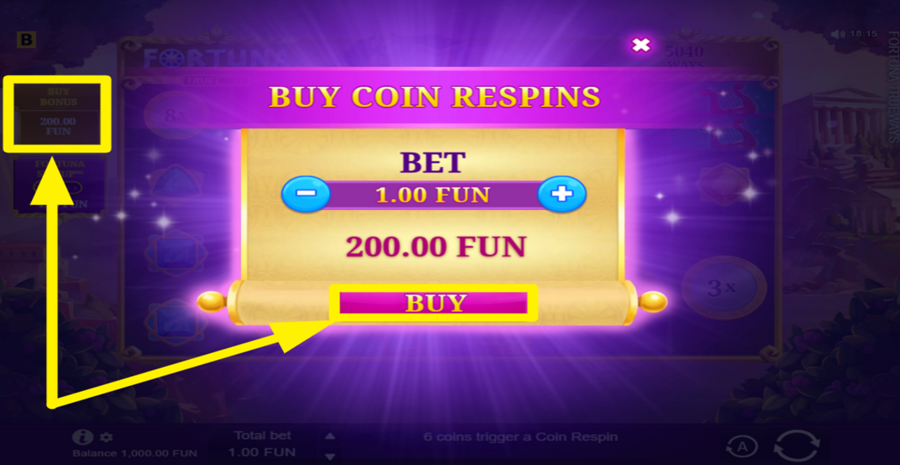 Fortuna Trueways Buy Bonus