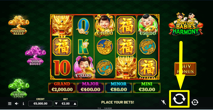 Fortune Babies Harmony Spin Button