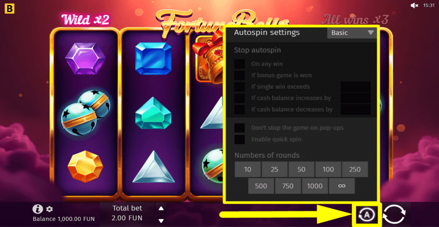 Fortune Bells Autoplay Feature