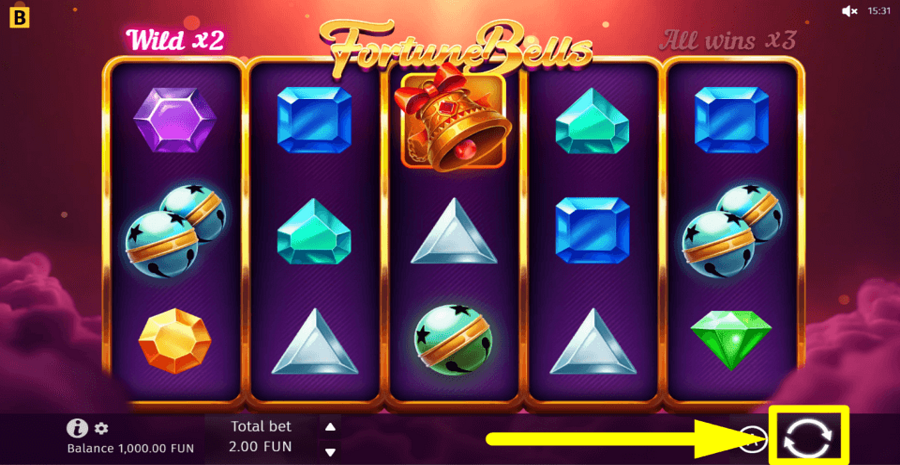 Fortune Bells Spin Button