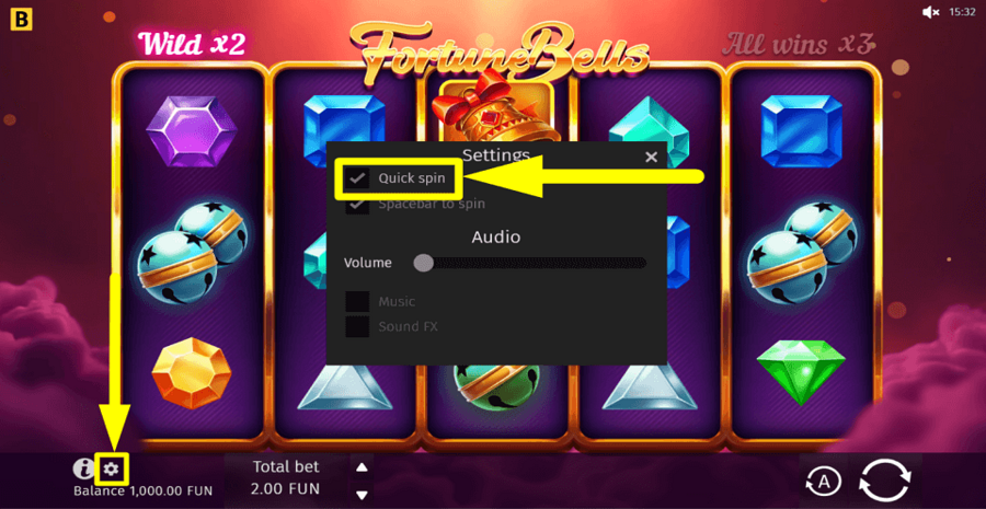 Fortune Bells Turbo Feature