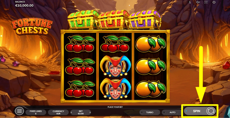 Fortune Chests Spin Button