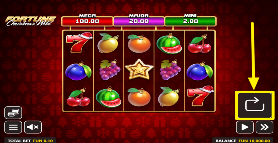 Fortune Christmas Wild Spin Button