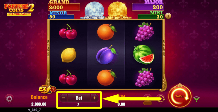 Fortune Coins 2 Bet Value