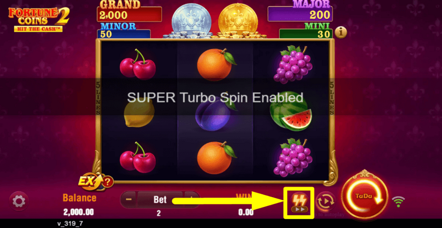 Fortune Coins 2 Turbo Feature