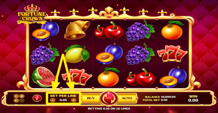 Fortune Crown Adjust Bet Per Line