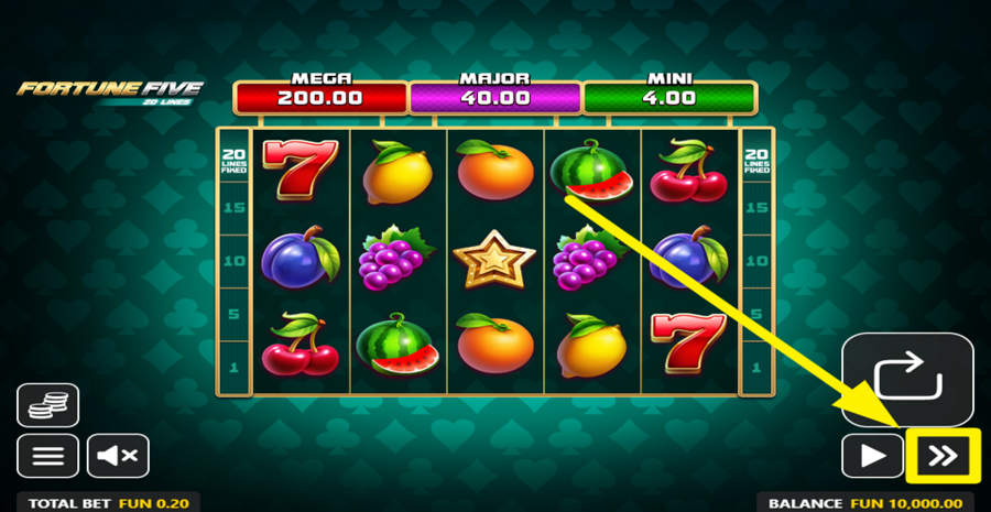 Fortune Five 20 Lines Turbo
