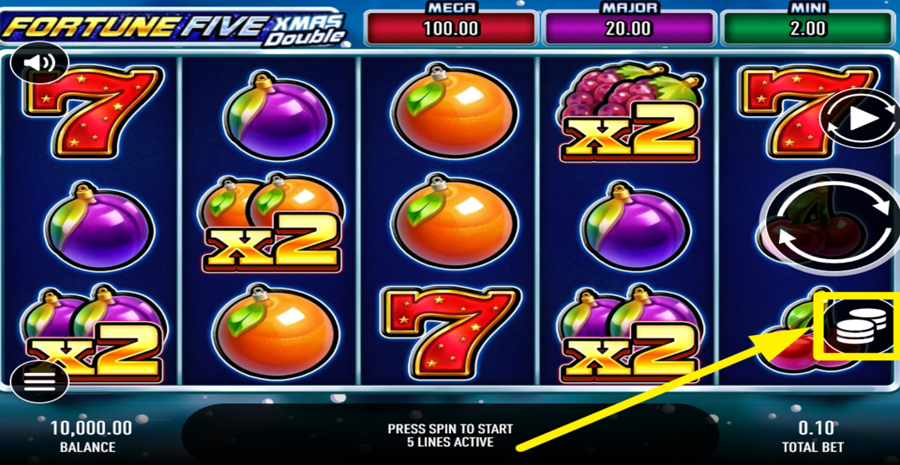 Fortune Five Xmas Double Adjust Bet