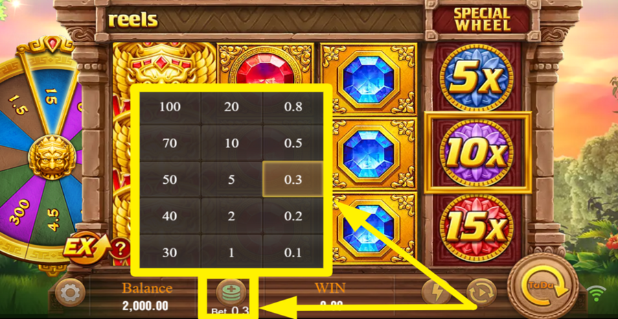 Fortune Gems 2 Adjust Bet