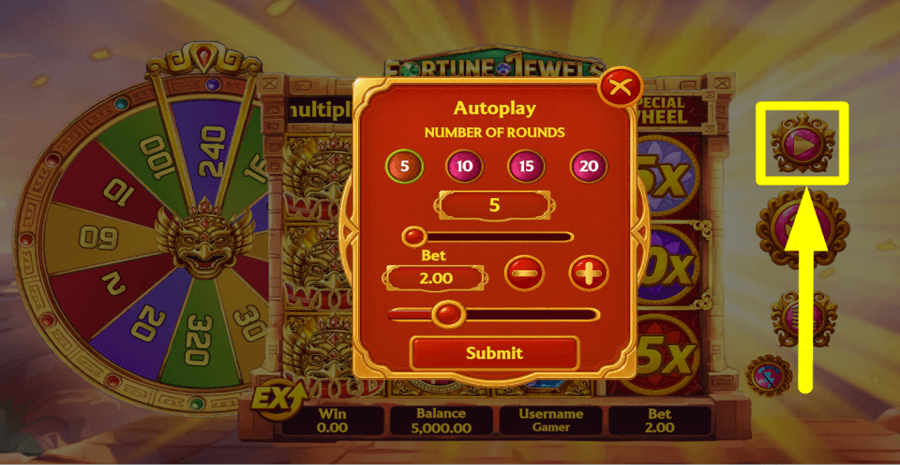 Fortune Jewels Autoplay Feature