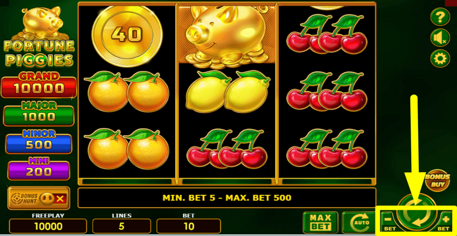 Fortune Piggies Bet Value