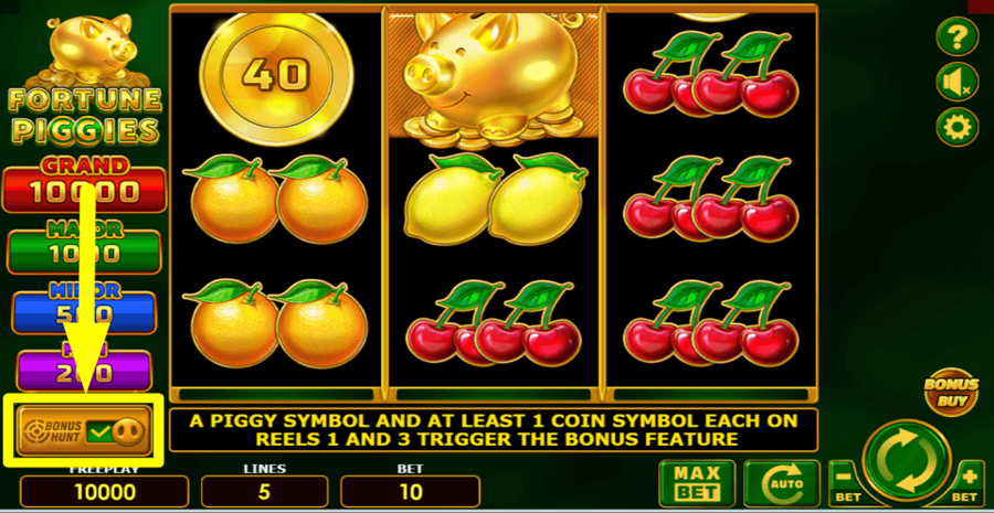 Fortune Piggies Bonus Hunt Feature