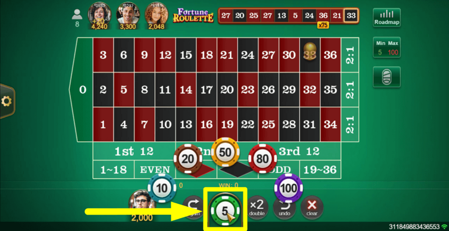 Fortune Roulette Bet Value