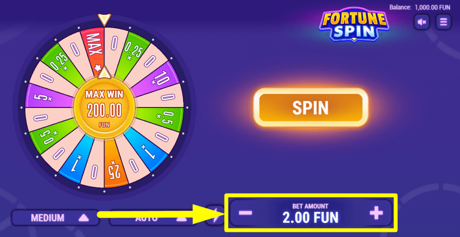 Fortune Spin Bet Value
