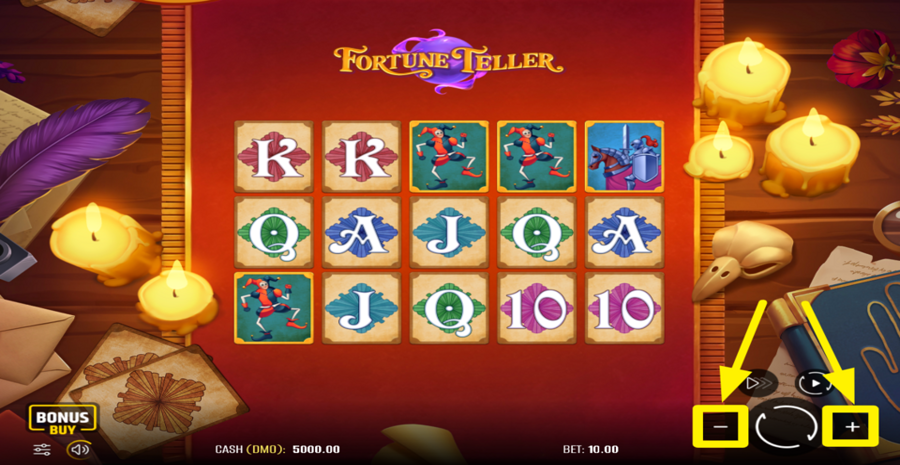 Fortune Teller Adjust Bet