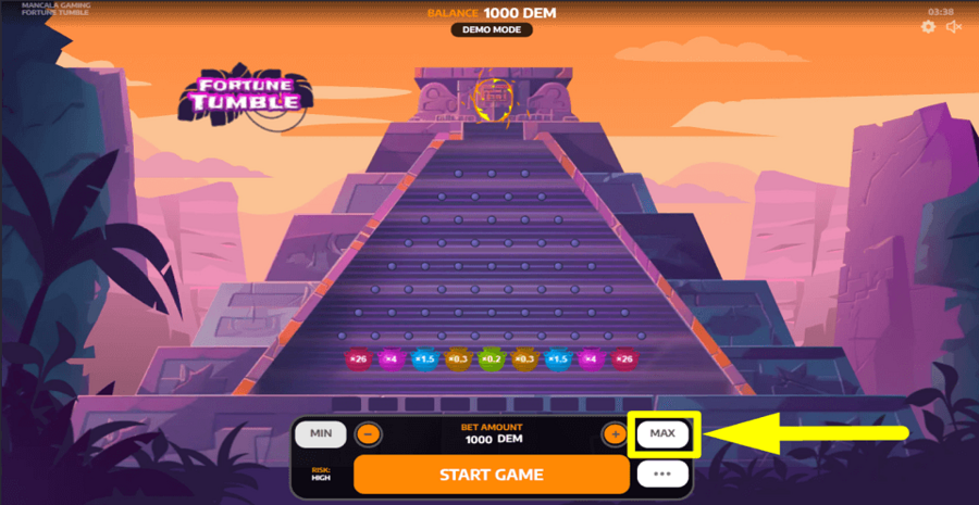 Fortune Tumble Max Button