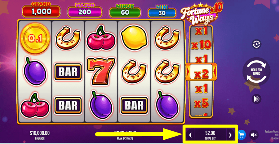 Fortune Ways x10 Bet Value