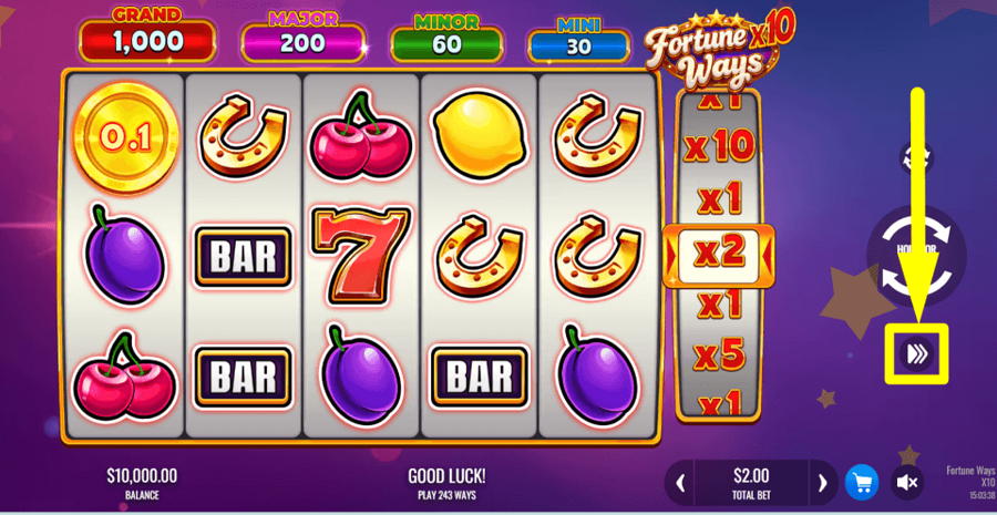 Fortune Ways x10 Turbo Feature