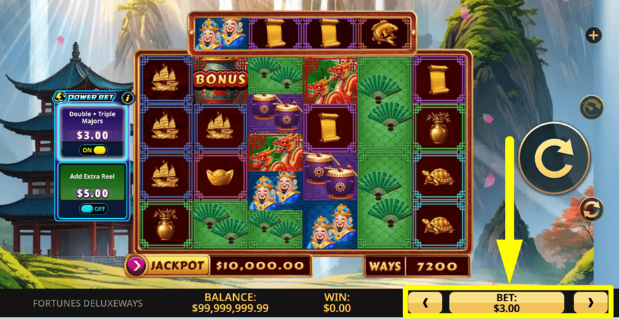 Fortunes Deluxeways Bet Value