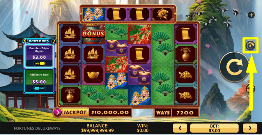 Fortunes Deluxeways Turbo Feature