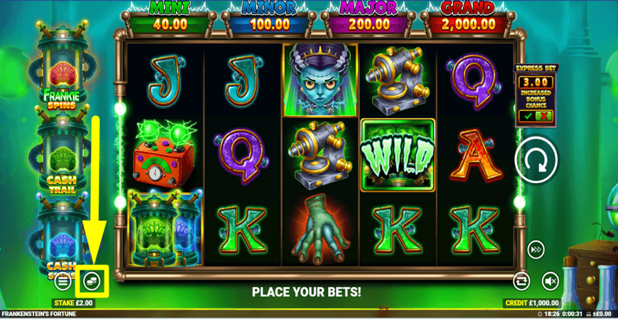 Frankensteins Fortune Bet Value