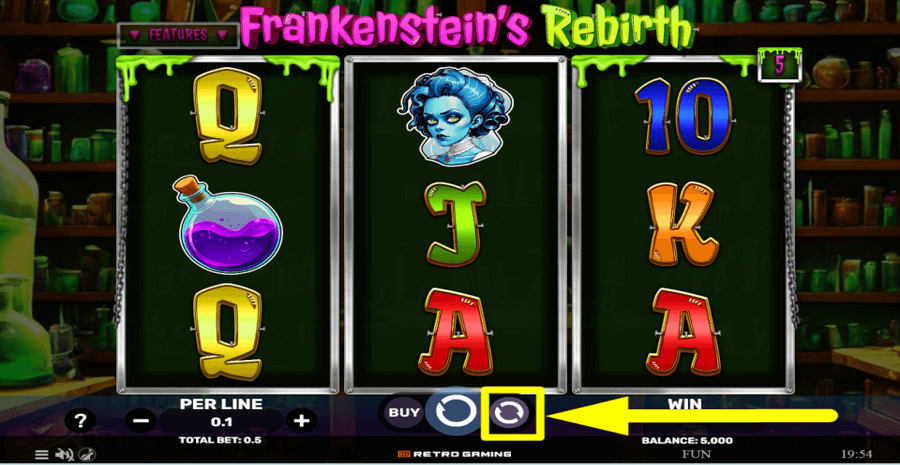 Frankensteins Rebirth Autoplay Feature