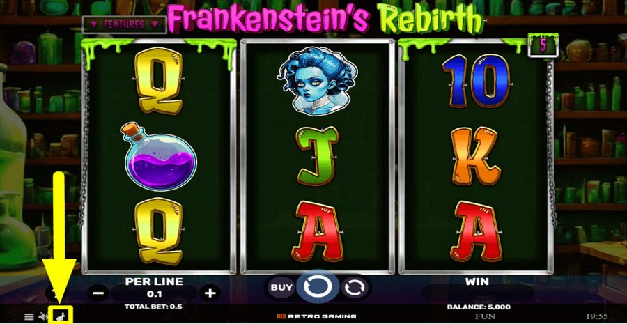 Frankensteins Rebirth Turbo Feature