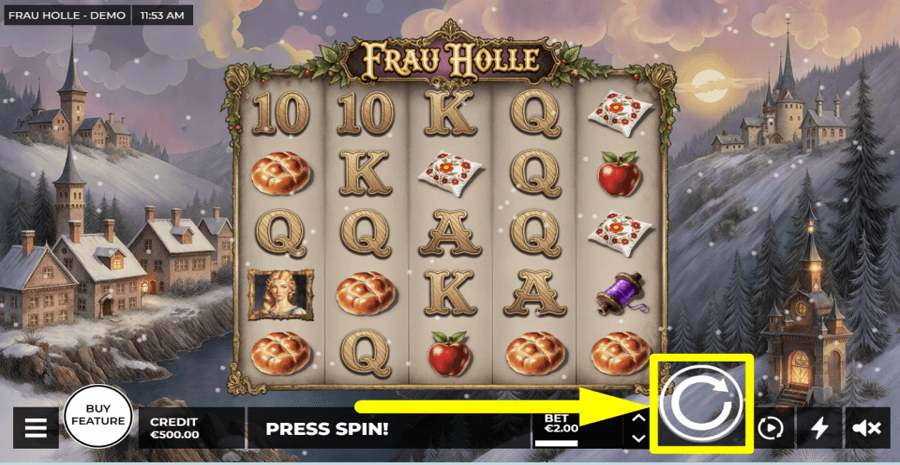 Frau Holle Spin Button
