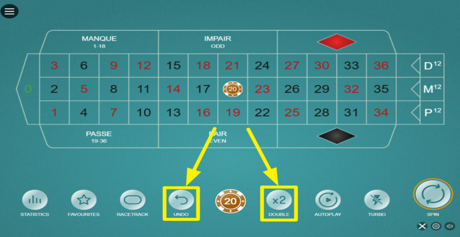 French Roulette Double Or Undo