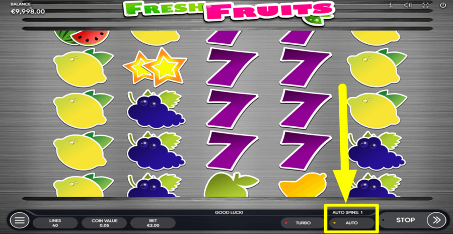 Fresh Fruits Autoplay Feature