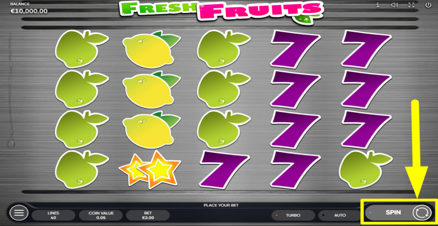 Fresh Fruits Spin Button
