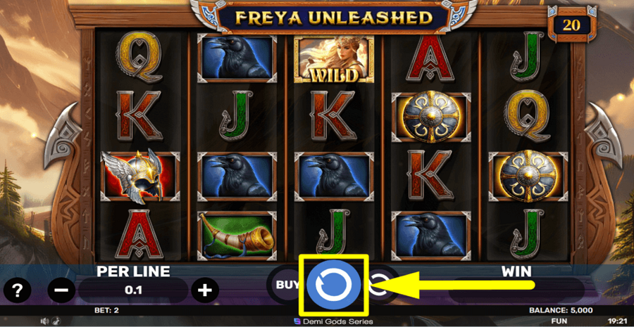 Freya Unleashed Spin Button