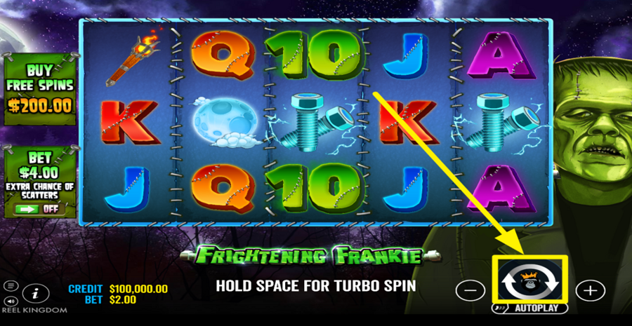 Frightening Frankie Spin